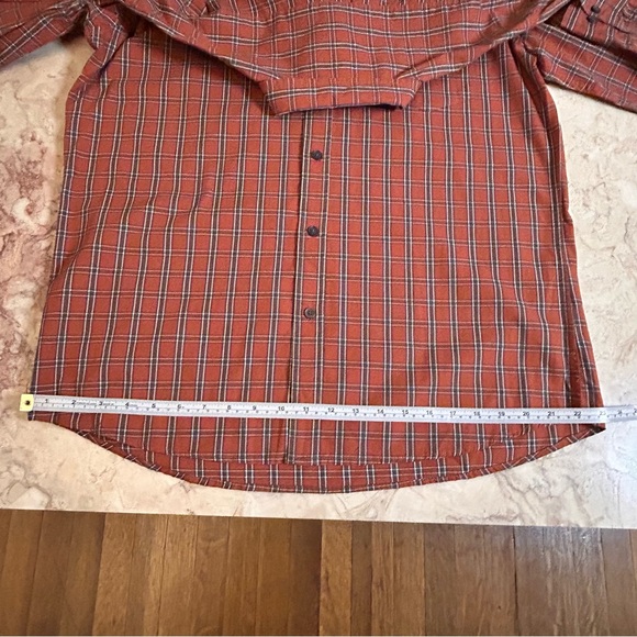 NWT G.H. Bass & Co Men’s Orange Plaid Button Down Shirt Size Large - Picture 4 of 8